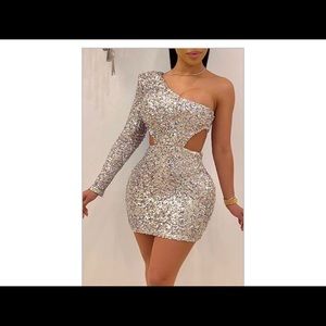 Sparkly Sequins Mini Dress